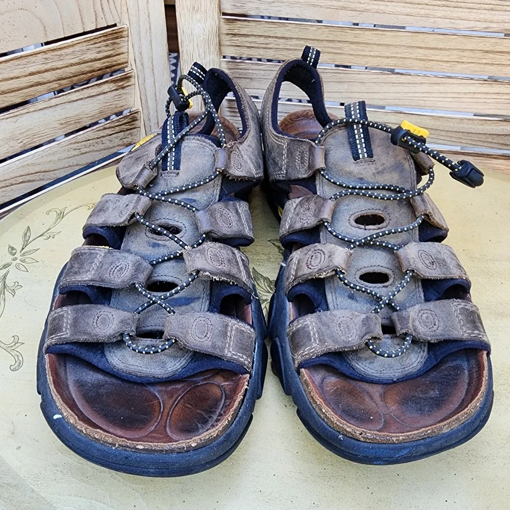 Keen Daytona Sz 13 Brown Leather Fisherman Sandals Gorpcore Hiking Utility